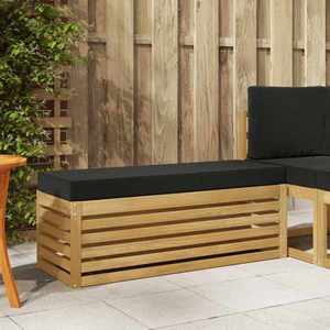 vidaXL Bancă de exterior Alb 115 x 43 x 45 cm Lemn Solid de Acacia imagine