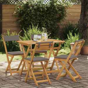 vidaXL Scaune Bistro pentru Exterior 4 pcs Gri închis 40 x 53 x 80 cm imagine