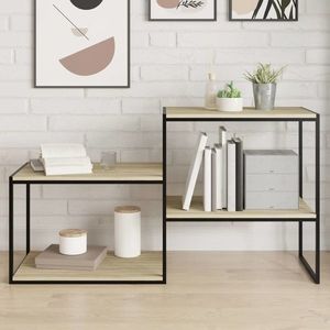 vidaXL Plăci bibliotecă, 8 buc., stejar sonoma, 60 x 50 x 1, 5 cm, PAL imagine
