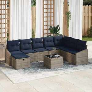 vidaXL Set de canapea cu pernă 6 pcs poliratan imagine