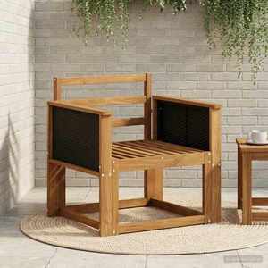 vidaXL Canapea Medie pentru Exterior Lemn Solid de Acacia natural imagine