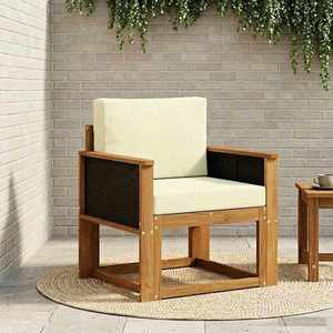 vidaXL Canapea Medie pentru Exterior Lemn Solid de Acacia natural imagine