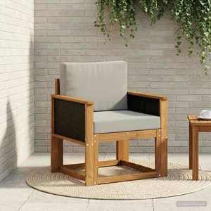 vidaXL Canapea Medie pentru Exterior Lemn Solid de Acacia natural imagine