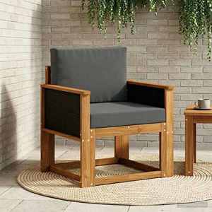 vidaXL Canapea Medie pentru Exterior Lemn Solid de Acacia natural imagine