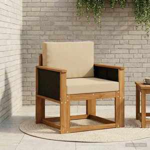 vidaXL Canapea Medie pentru Exterior Lemn Solid de Acacia natural imagine