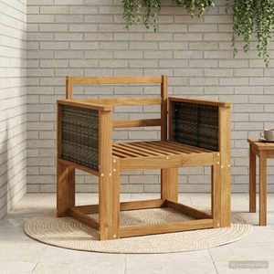 vidaXL Canapea Medie pentru Exterior Lemn Solid de Acacia natural imagine