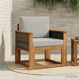 vidaXL Canapea Medie pentru Exterior Lemn Solid de Acacia natural imagine