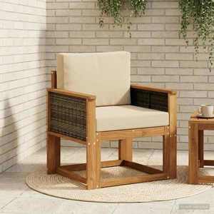 vidaXL Canapea Medie pentru Exterior Lemn Solid de Acacia natural imagine