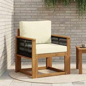 vidaXL Canapea Medie pentru Exterior Lemn Solid de Acacia natural imagine