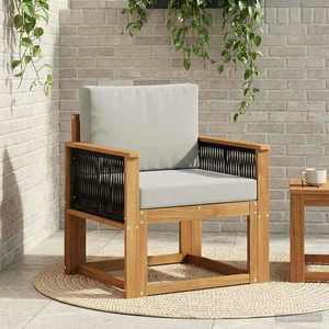 vidaXL Canapea Medie pentru Exterior Lemn Solid de Acacia natural imagine