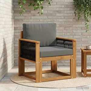 vidaXL Canapea Medie pentru Exterior Lemn Solid de Acacia natural imagine