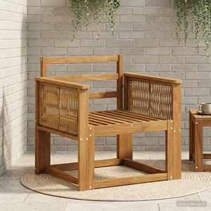 vidaXL Canapea Medie pentru Exterior Lemn Solid de Acacia natural imagine