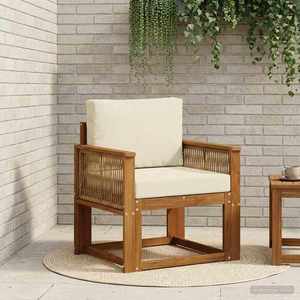 vidaXL Canapea Medie pentru Exterior Lemn Solid de Acacia natural imagine