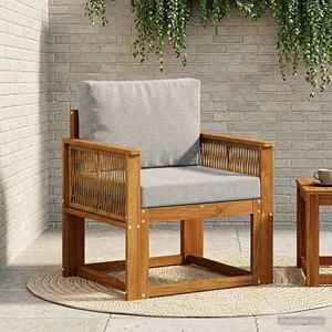 vidaXL Canapea Medie pentru Exterior Lemn Solid de Acacia natural imagine