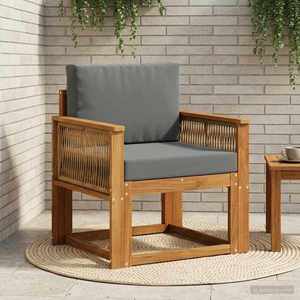 vidaXL Canapea Medie pentru Exterior Lemn Solid de Acacia natural imagine