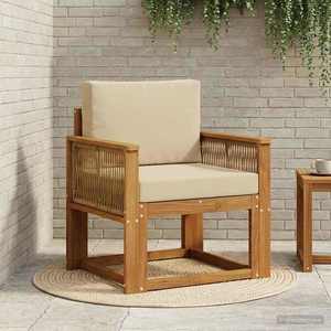 vidaXL Canapea Medie pentru Exterior Lemn Solid de Acacia natural imagine