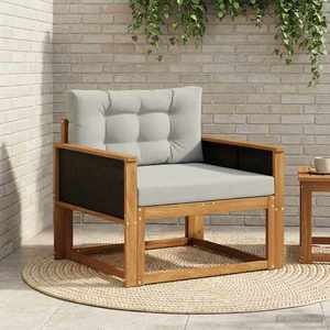 vidaXL Canapea Medie pentru Exterior Lemn Solid de Acacia natural imagine