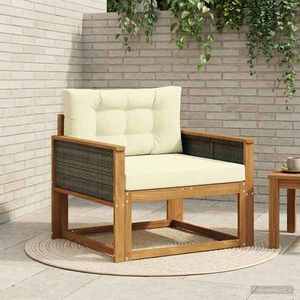 vidaXL Canapea Medie pentru Exterior Lemn Solid de Acacia natural imagine