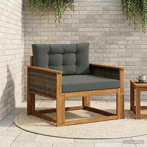 vidaXL Canapea Medie pentru Exterior natural imagine