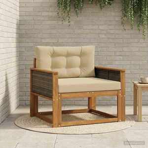 vidaXL Canapea Medie pentru Exterior natural imagine