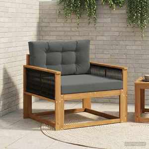 vidaXL Canapea Medie pentru Exterior natural imagine