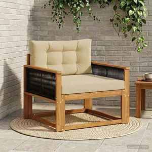 vidaXL Canapea Medie pentru Exterior natural imagine