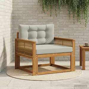 vidaXL Canapea Medie pentru Exterior Lemn Solid de Acacia natural imagine