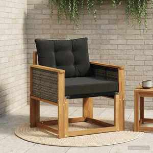 vidaXL Canapea Medie pentru Exterior Lemn Solid de Acacia natural imagine