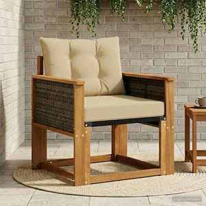 vidaXL Canapea Medie pentru Exterior Lemn Solid de Acacia natural imagine