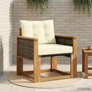vidaXL Canapea Medie pentru Exterior Lemn Solid de Acacia natural imagine