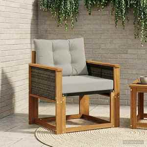 vidaXL Canapea de exterior Lemn Solid de Acacia natural imagine