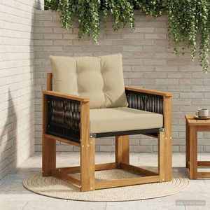 vidaXL Canapea Medie pentru Exterior Lemn Solid de Acacia natural imagine