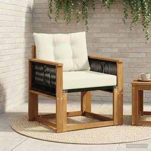 vidaXL Canapea Medie pentru Exterior Lemn Solid de Acacia natural imagine
