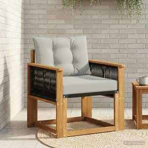 vidaXL Canapea Medie pentru Exterior Lemn Solid de Acacia natural imagine
