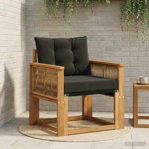 vidaXL Canapea Medie pentru Exterior Lemn Solid de Acacia natural imagine
