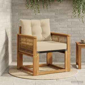 vidaXL Canapea Medie pentru Exterior Lemn Solid de Acacia natural imagine