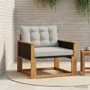vidaXL Set de canapele de exterior Lemn solid de Acacia și Textilene imagine