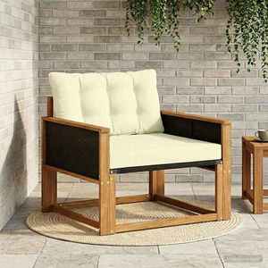 vidaXL Set de canapele de exterior Lemn solid de Acacia și Textilene imagine