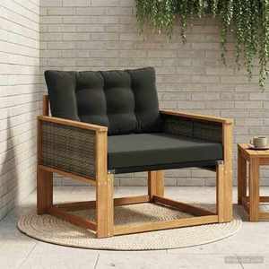 vidaXL Set de canapele de exterior Lemn solid de Acacia și Textilene imagine