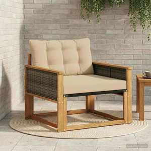 vidaXL Set de canapele de exterior Lemn solid de Acacia și Textilene imagine