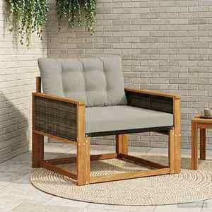 vidaXL Set de canapele de exterior Lemn solid de Acacia și Textilene imagine
