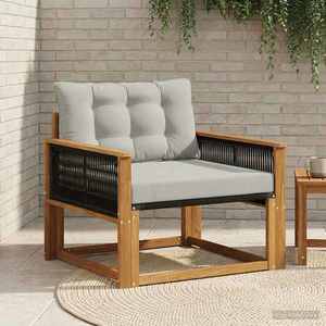 vidaXL Set de canapele de exterior Lemn solid de Acacia și Textilene imagine