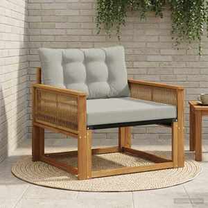 vidaXL Set de canapele de exterior Lemn solid de Acacia și Textilene imagine