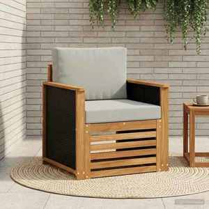 vidaXL Canapea Medie pentru Exterior natural imagine
