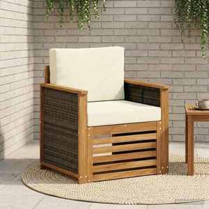 vidaXL Canapea Medie pentru Exterior natural imagine