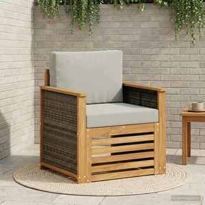 vidaXL Canapea Medie pentru Exterior natural imagine