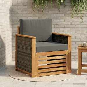 vidaXL Canapea Medie pentru Exterior natural imagine
