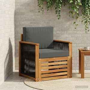 vidaXL Canapea Medie pentru Exterior natural imagine