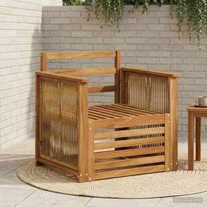 vidaXL Canapea Medie pentru Exterior natural imagine