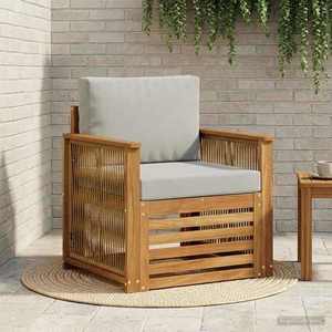 vidaXL Canapea Medie pentru Exterior natural imagine